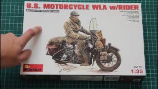 Miniart 1/35 U.S. Motorcycle WLA w/Rider (35172)