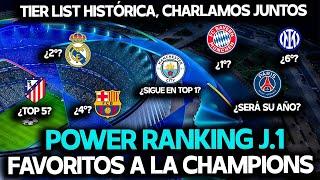 POWER RANKING TRAS LA PRIMERA JORNADA DE CHAMPIONS LEAGUE Y TIER LIST HISTÓRICA: ¿EL MEJOR EQUIPO?