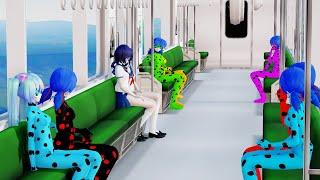 MMD Miraculous X Yandere Simulator Train Scene