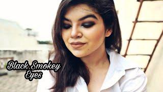 Black smokey eye makeup look  | Khushi Gulshan |