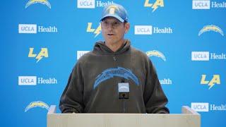 Jim Harbaugh On Injury Updates vs Chiefs | LA Chargers