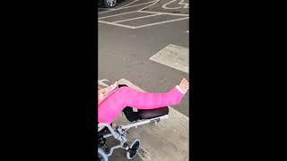 Anna Broken Leg With Long Leg Cast Wheelchair & Crutches Fetish LLC