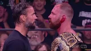 CM PUNK RETURNS TO AEW and confronts JON MOXLEY - AEW DYNAMITE QUAKE BY THE LAKE 2022