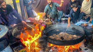 TRADITIONAL PAKISTAN STREET FOOD TOUR  IN VILLAGE | CHAPLI KEBAB, TAWA FRY KALEJI RECIPE, FISH FRY