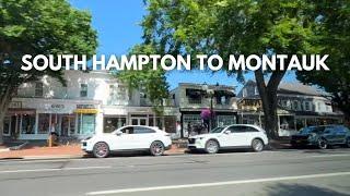 [4K]  DRIVING FROM SOUTH HAMPTON TO MONTAUK | LONG ISLAND, NY - Wealthy Neighborhoods