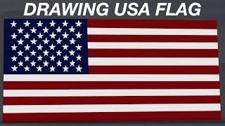 DRAWING USA FLAG  - ROBLOX (REALISTIC SPRAY PAINT)