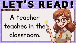 LET'S READ! | PRACTICE READING SIMPLE SENTENCES | LEARN TO READ ENGLISH FOR KIDS | TEACHING MAMA