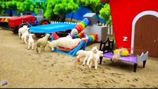 mini diy farm in which sheep attack on farmer for their cruel attitude and stuck the farmer#mini#diy