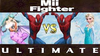 Mii Fighter Ultimate: Spider-Man & Morrigan (Team MVC) vs. Spider-Man & Elsa (Team Elsagate)