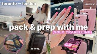 PACK & PREP with me to solo travel to europe  glow up, travel essentials, packing tips + more!