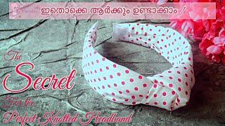 Diy knotted headband/turban knot headband/How to make hair band with old cloth/Headband/Hair band