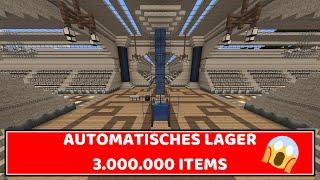 Minecraft 1.15 Lagersystem - Vollautomatisches Lager in Minecraft bauen - Minecraft Survival