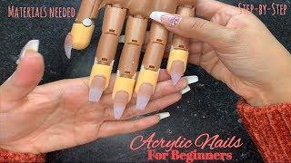 Acrylic Nails Tutorial | Nails For Beginners | Acrylic Application | Nails shapes | Materials