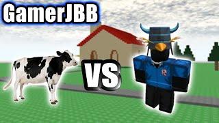 the penguin fights the cow in CLASSIC ROBLOX