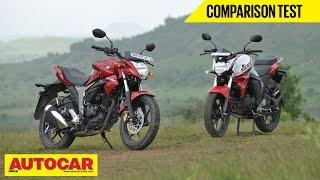 Suzuki Gixxer vs Yamaha FZ-S FI V2.0 | Comparison Test Video | Autocar India