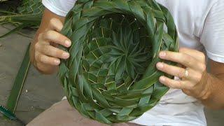 How to make a Coconut Palm Leaf Hat -  Part 2 of 2!