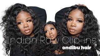 India Wavy /Curly Clip-ins for beginners !! | Easy Install & Blend #ondibuhair