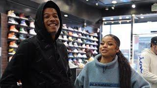 Blueface Takes Her Shopping For Sneakers At COOLKICKS