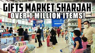 [4K] Largest 1 to 20 AED Shopping Center in UAE! GIFTS MARKET SHARJAH Shopping Tour!