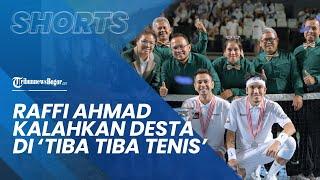 Momen Raffi Ahmad Kalahkan Desta di Pertandingan 'Tiba tiba Tenis', Skor: 6-2 dan 6-3