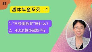 第 22 期 - 年金系列1：“三条腿板凳”，401K越多越好吗？