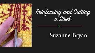 Reinforcing, cutting and picking up stitches from a steek / Stranded Knitting - steeks