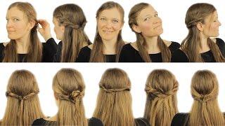 6 schnelle FRISUREN für halb offenes Haar  easy DIY