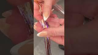 Get Your Hair Shiny Tinsel Hair Extensions | I-TIP Hair Extensions | Smooth Hair