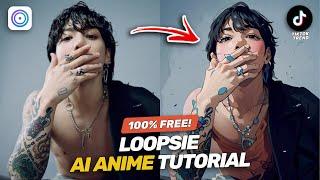 Loopsie Ai Anime filter effect Tutorial | Photo to Ai Anime | Trending Now on Tiktok
