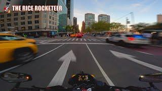 NYC Sunset Cruise: Manhattan to Queens | Triumph Street Triple 765 RS | RR Vlog 133