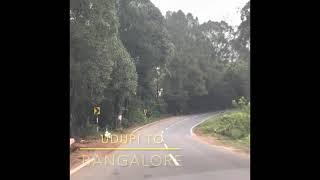 Udupi to Bangalore route | drive through CHARMADI ghat | TATA Tiago | mansoon Beaty