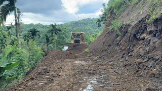 Horrible Job! CAT D6R Bulldozer Builds New Road on Mountain Cliff