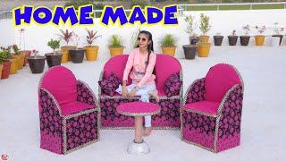 Tin Box Idea - DIY Modern ️ Indoor- Outdoor Sofa chair Making From Waste  #Fun #Love