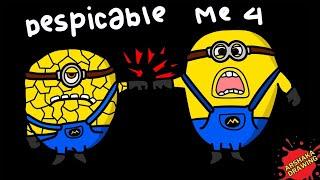 How to Draw Despicable Me 4 Characters | Mega Minions Dave and Jerry Coloring Pages