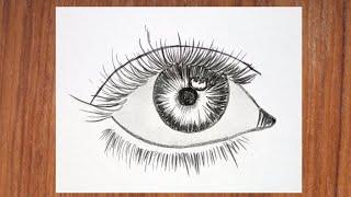 How to draw a realistic drawing || Easiest eye drawing tutorial || Easy drawings step by step