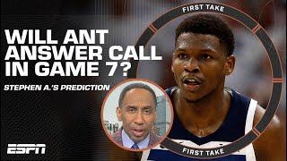 Stephen A. predicts Anthony Edwards will ANSWER THE CALL in Game 7  | First Take