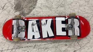 Baker skateboard test (8.25 deck, Thunder lights 149, Spitfire tablets 53mm)