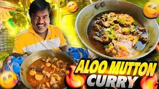 Aaj First Time Banaya Aloo Mutton Curry  || Cooking with Indian truck driver || #vlog