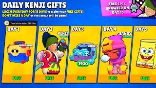 DAILY KENJI FREE GIFTS!- NEW BRAWLER Brawl Stars