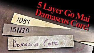 Making Go mai - Forging a 5 layer knife with a damascus core