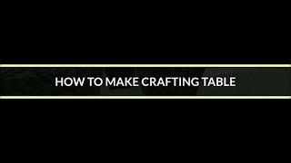 HOW TO MAKE CRAFTING TABLE SPEEDRUN MrBhist