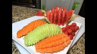 КАК РЕЗАТЬ АРБУЗ И ДЫНЮ  Быстро и Красиво. Птица из Арбуза.  How to Cut a Watermelon and Melon