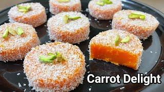Carrot Delight Recipe |Carrot Dessert |Carrot sweet|Carrot dessert recipes |gajar barfi|Carrot Burfi