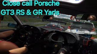 Porsche 992 GT3 RS & Ferrari vs BMW E36 320i Touring 150PS close call Nürburgring Nordschleife BTG