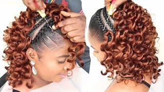 Short And Easy Curly Crochet Braid Hairstyle Using Braid Extension