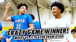 Mikey Williams VS. #1 Player From Utah Ends in CRAZY Game Winner!  John Mobley Jr. Is COLD!