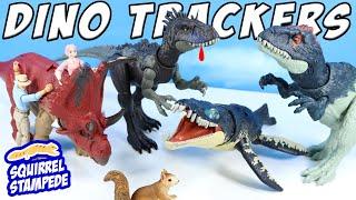 Jurassic World Dino Trackers Kronosaurus Dryptosaurus & Diabloceratops Review with Wild ROAR!