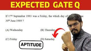 Expected GATE 2025 Question from Reasoning - APTITUDE (Calendar)