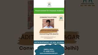 Proud moment for Anastasis Academy|Congrats Aditya Bhatnagar|CAT 2024 - 99.55%ile|FMS Delhi Convert|