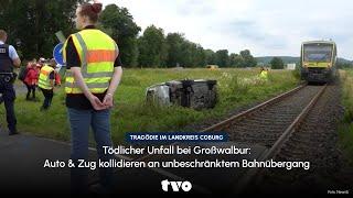 Tödlicher Unfall am Bahnübergang bei Großwalbur: "80-Jährige wurde aus dem Auto geschleudert"